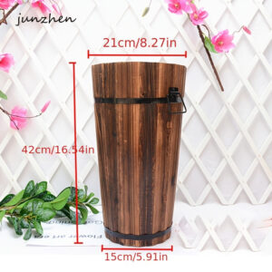 Hoher Holz-Pflanzkübel 'Prestige' | Eleganter Übertopf aus Echtholz