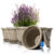 Blumentopf Set Ø40cm mit Untersetzer (6er-Set) | Mokka